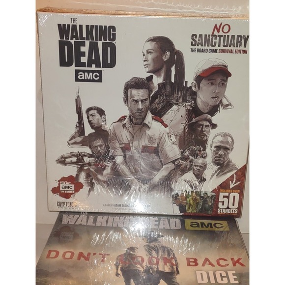 The Walking Dead No Sanctuary Survival Edition & Don't Look Back Dice Game NEW - Picture 1 of 12